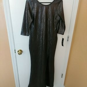 Special occasion black/silver metallic dress